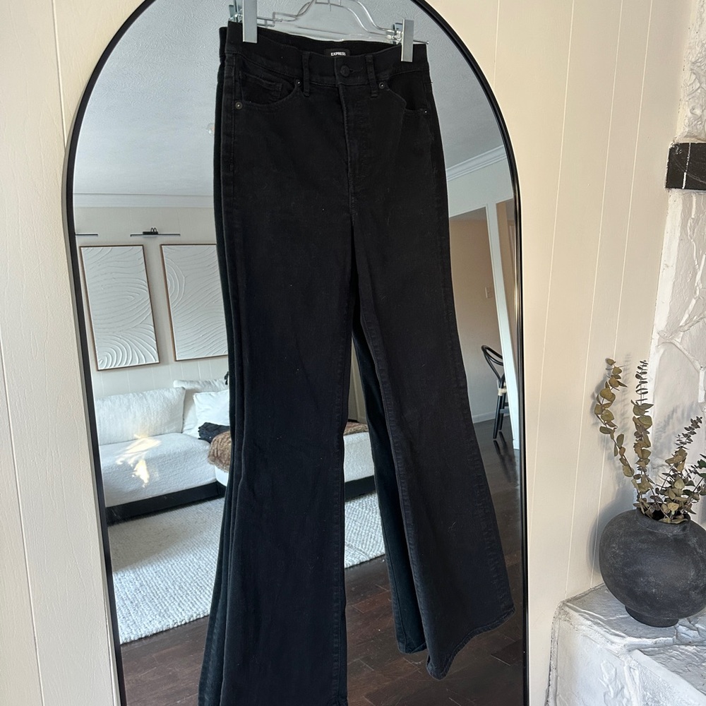 Express Black Wide Leg Women's Jeans